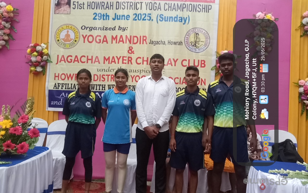 Participation of Students in District Yoga Championship 2025