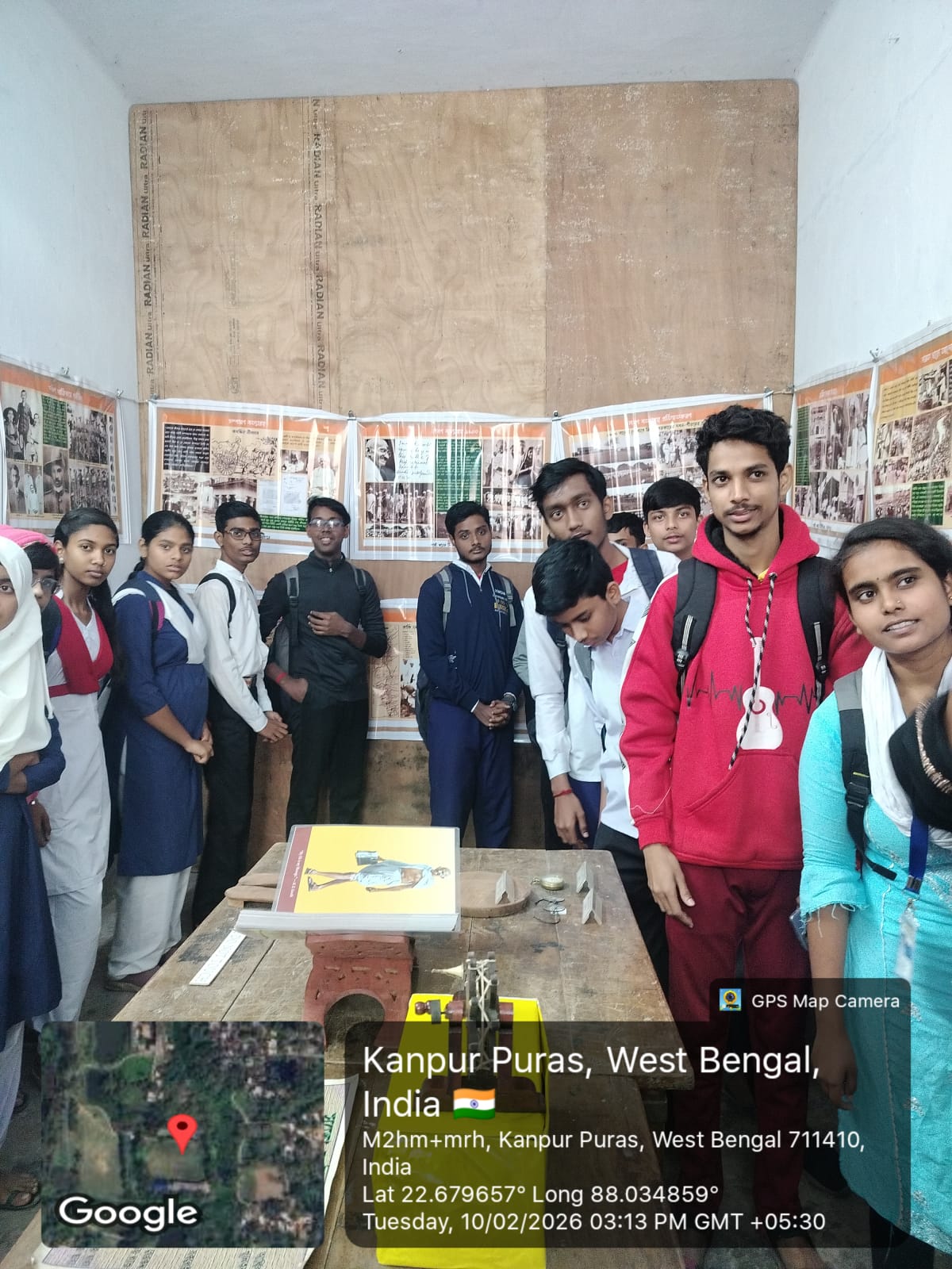 Exhibition on Mahatma Gandhi during Outreach Programme by History Department